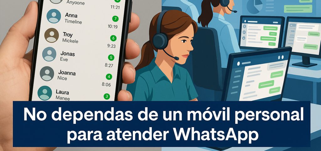 Por qué tu empresa no debería depender de un móvil personal para atender WhatsApp